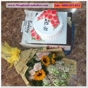 Combo Bánh Kem & Hoa Tươi - MM66